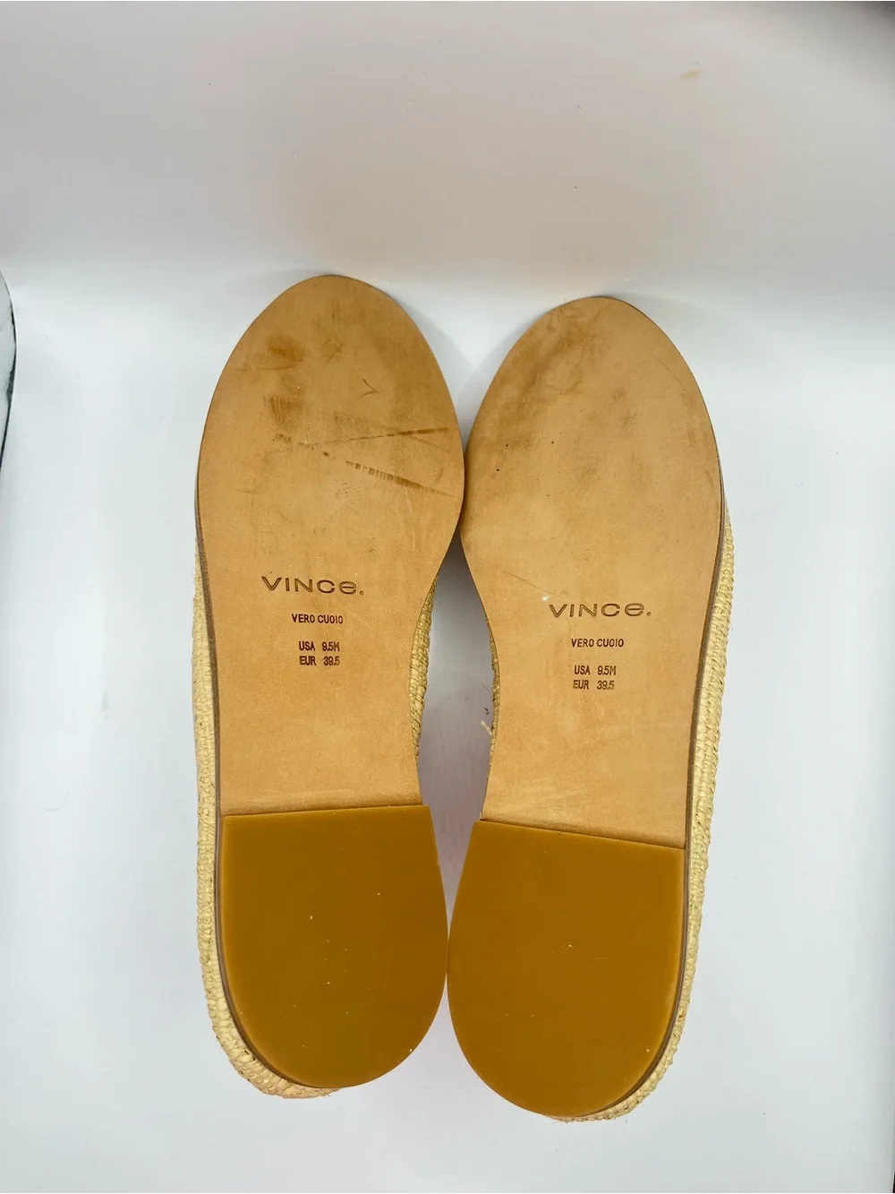 Vince Women's 9.5M Jalen Metallic and Jute Slip-On Espadrille Loafer